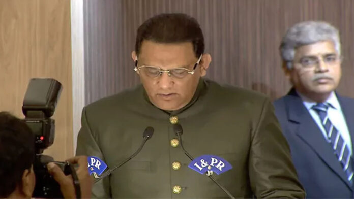 Azharuddin takes oath as minister Azharuddin takes oath as minister