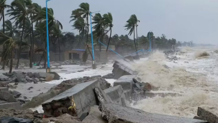 Cyclone Monthata wreaks havoc in Konaseema, causing severe damage to crops Cyclone Monthata wreaks havoc in Konaseema, causing severe damage to crops