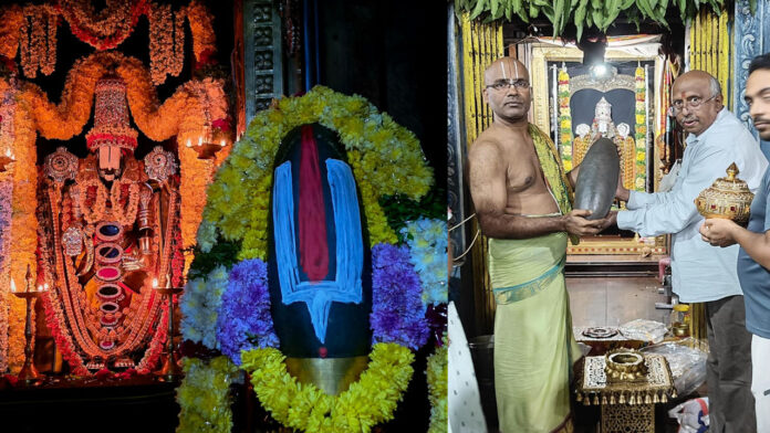 Devotees rejoice at the beauty of the Salagrama festival at Venkanna Temple.
