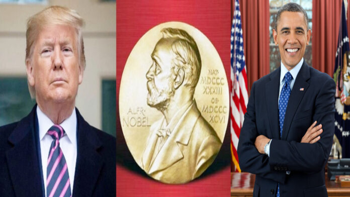 Trump frustration over Nobel given to Obama without doing anything