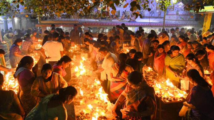 Devotees flock to Shiva temples in the splendor of Karthika Pournami