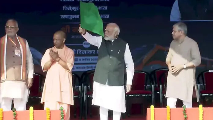 PM Modi flags off four new Vande Bharat trains