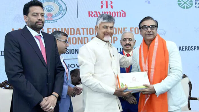 Raymond Group for AP.. CM Chandrababu lays foundation stone