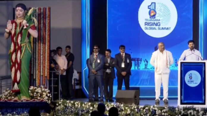 CM Revanth Reddy unveils statues of Telangana Thalli in district collectorates