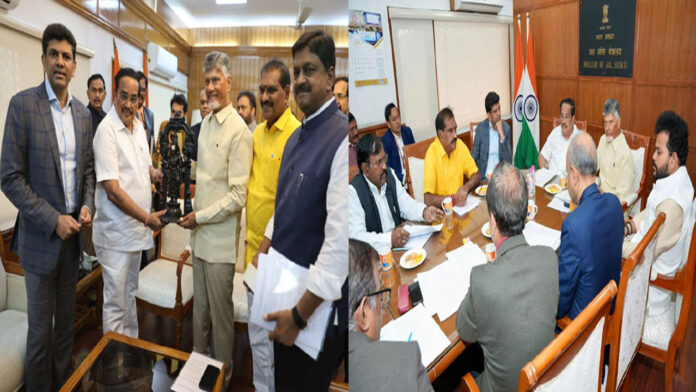 CM Chandrababu Naidu meets Union Water Resources Minister
