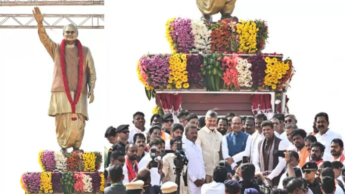 Vajpayee's statue unveiled in Amaravati: A grand tribute to democratic values